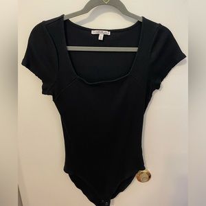 Express Bodysuit Black Sweetheart Neckline